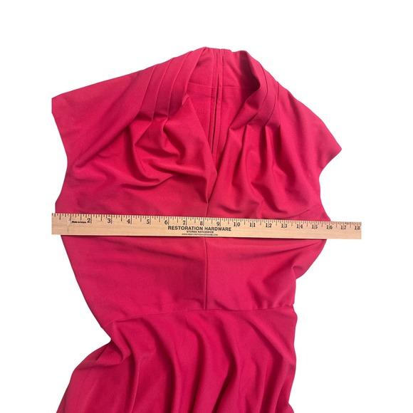 Signor California Petite Pink Cap Sleeve Belted Midi Dress Size 8 - Picture 7 of 11